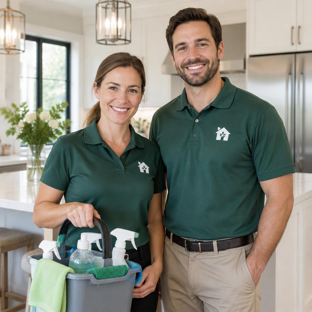 Two Woods Cleaning Services cleaners ready to clean a home in Hilton Head
